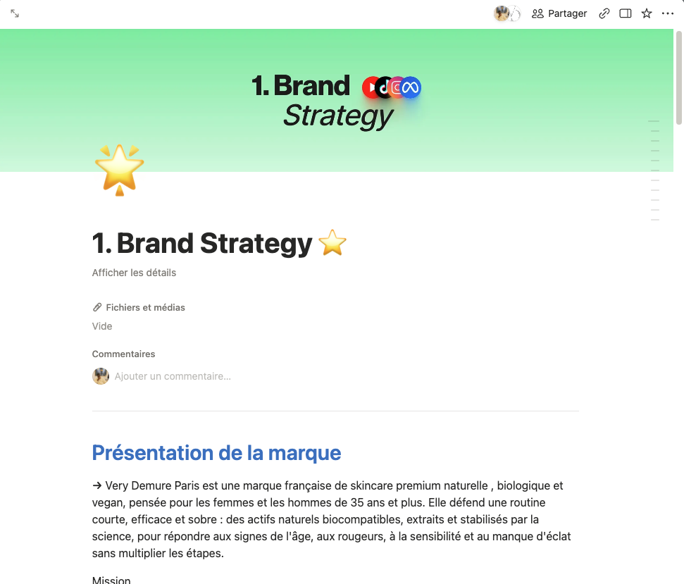 Extrait d'un Customer Tribe Document